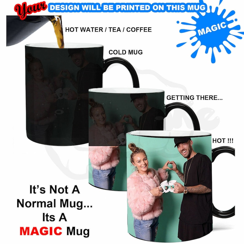 Personalized Color Changing Mug Custom Photo Magic Mug Heat Etsy