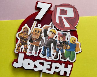 Roblox Cake Topper, Personalised Cake Topper, Roblox, Roblox Birthday, birthday boy