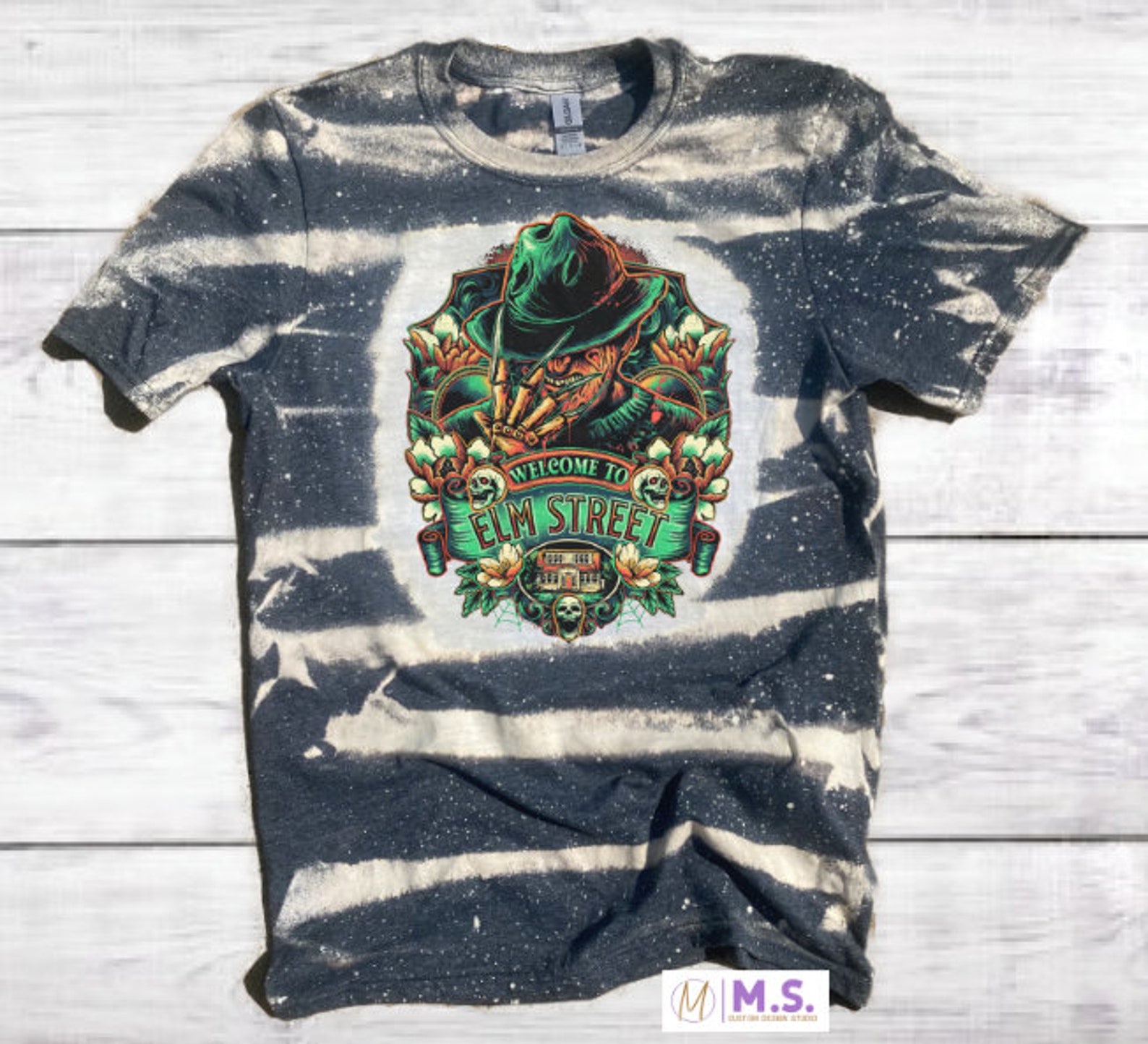 freddy krueger bleached shirt