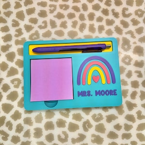Porta-bloco de notas adesivas para professores, presente para professores, post-it