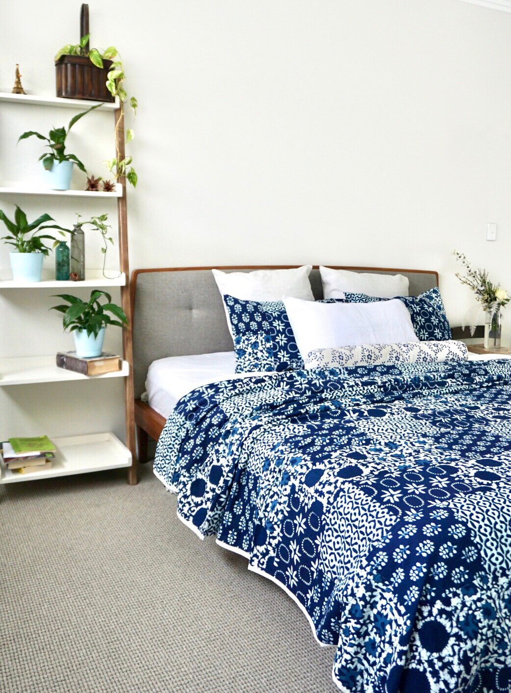 Indigo Bedding Bedcover set bedsheets patchwork bedding Etsy
