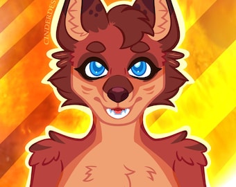 Commissie voor harige PBB/icon symmetrische headshot