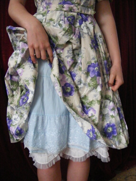 1950s vintage floral dress with belt