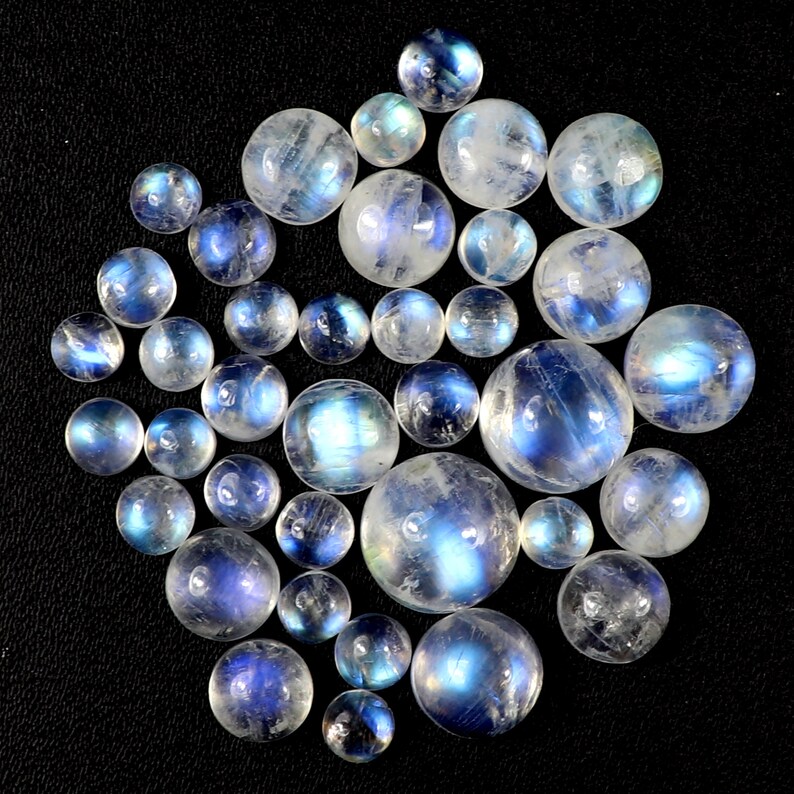 AAA Quality MoonstoneWhite Rainbow MoonstoneMoonstone Cabochons36Pcs-58Cts-10x10-Designer MoonstoneLoose Jewelry Making Gemstone-