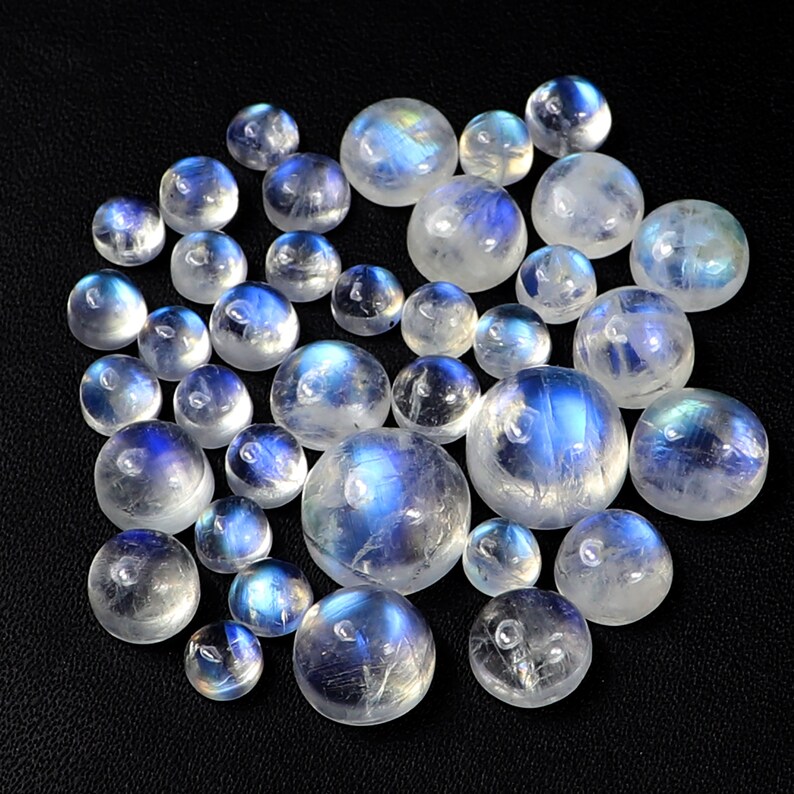 AAA Quality MoonstoneWhite Rainbow MoonstoneMoonstone Cabochons36Pcs-58Cts-10x10-Designer MoonstoneLoose Jewelry Making Gemstone-