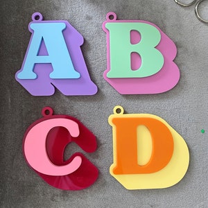 Alphabet Initials Keychain