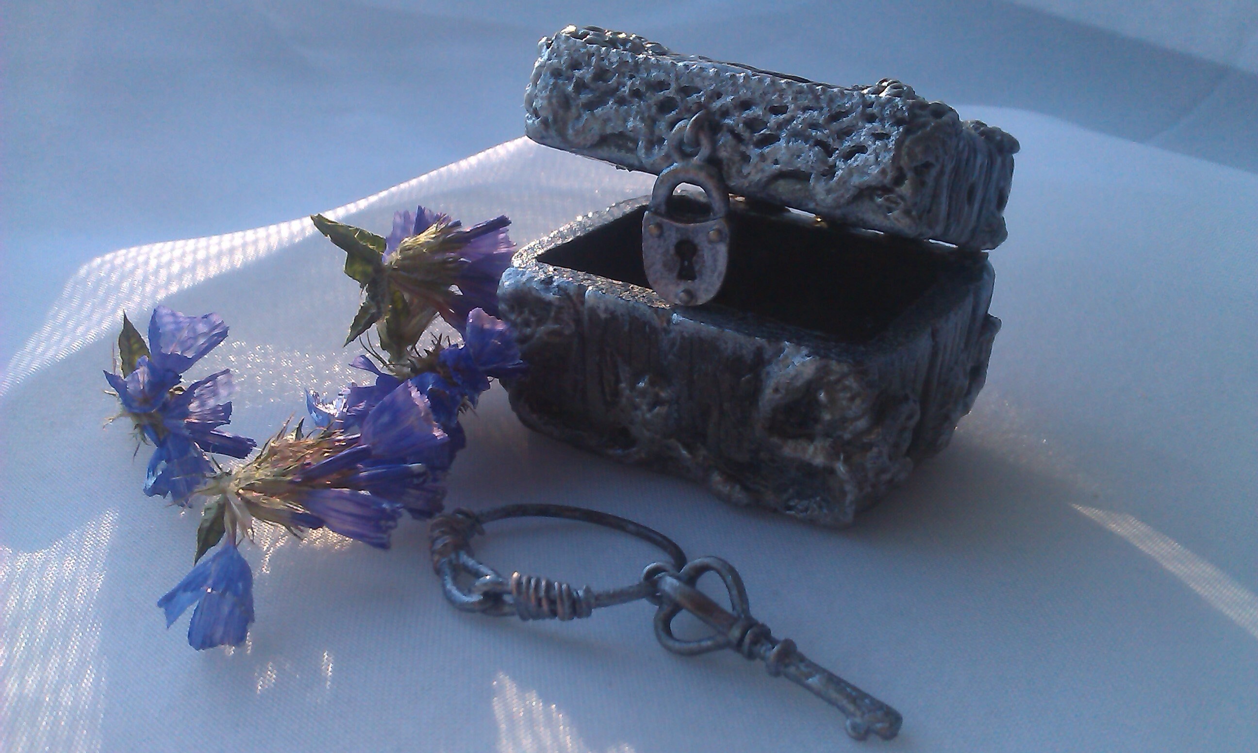 Magic miniature chest with a lock and a key. Jewelry box. Etsy