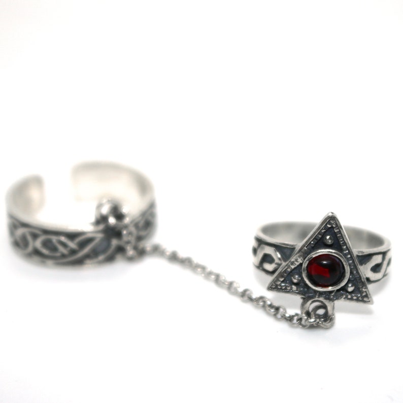 Silver Ring Armenian Jewelry Red Garnet Ring Red Stone Etsy