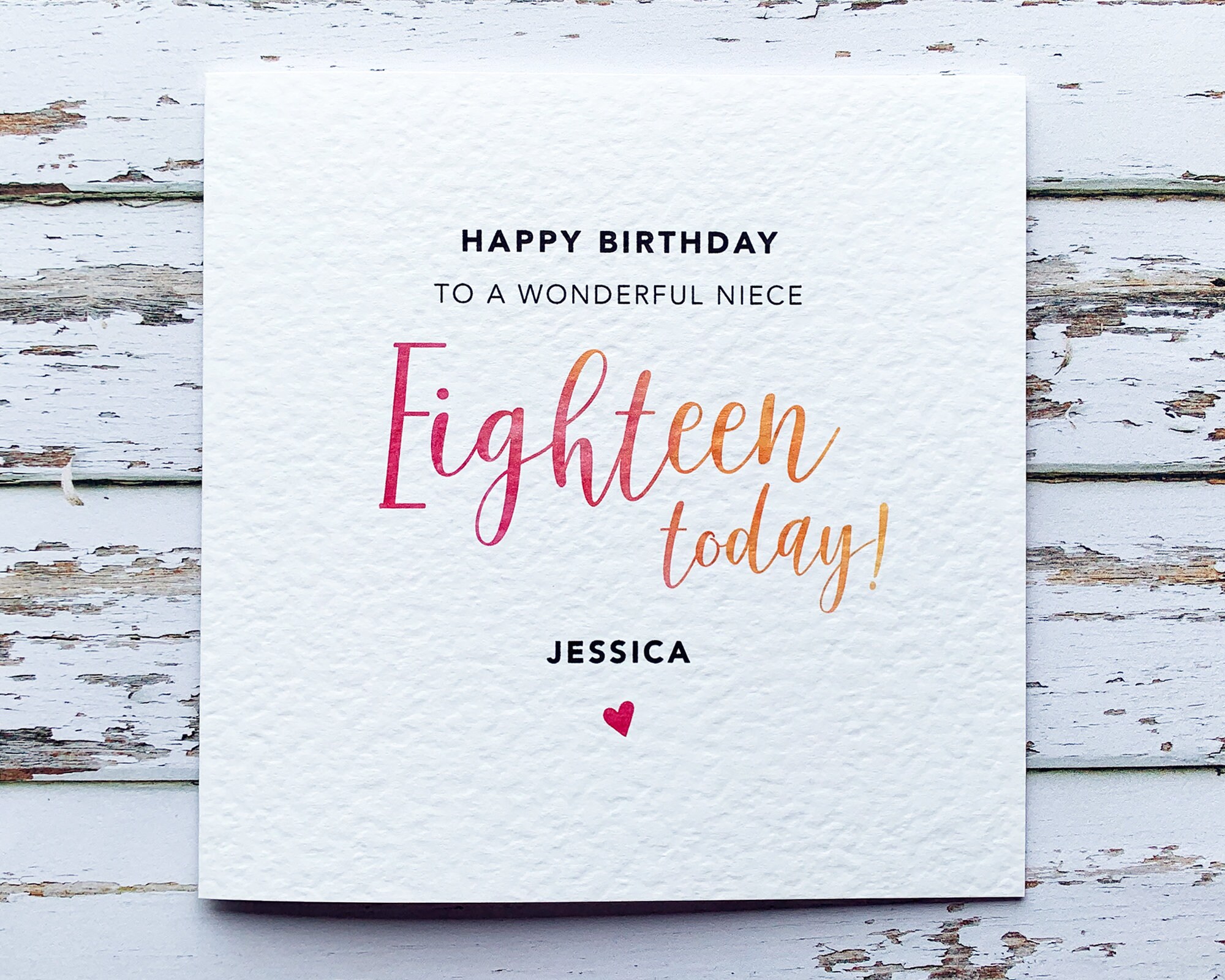 18th birthday card for niece 18th birthday gift girl | Etsy