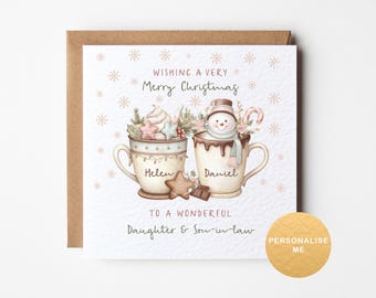Personalised Christmas card for Daughter and Son-in-law, for Son and Daughter-in-law, Christmas gift for couple, for daughter and boyfriend
