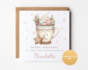 Teenage girl personalised Christmas card, for daughter, for granddaughter, for cousin, for goddaughter, for sister, Christmas gift for niece