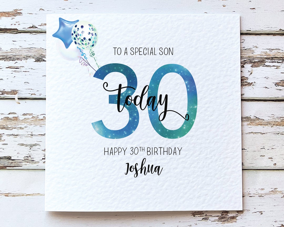 Son 30th Birthday Greeting Card Special Son Card