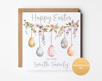Personalised Easter card for family, Easter gift for special friends, for daughter, son, granddaughter, grandson, sister-in-law, brother