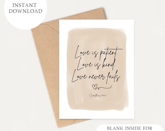 Printable Valentines Day Card | Valentines Day Card | Christian Anniversary Card | Anniversary Card