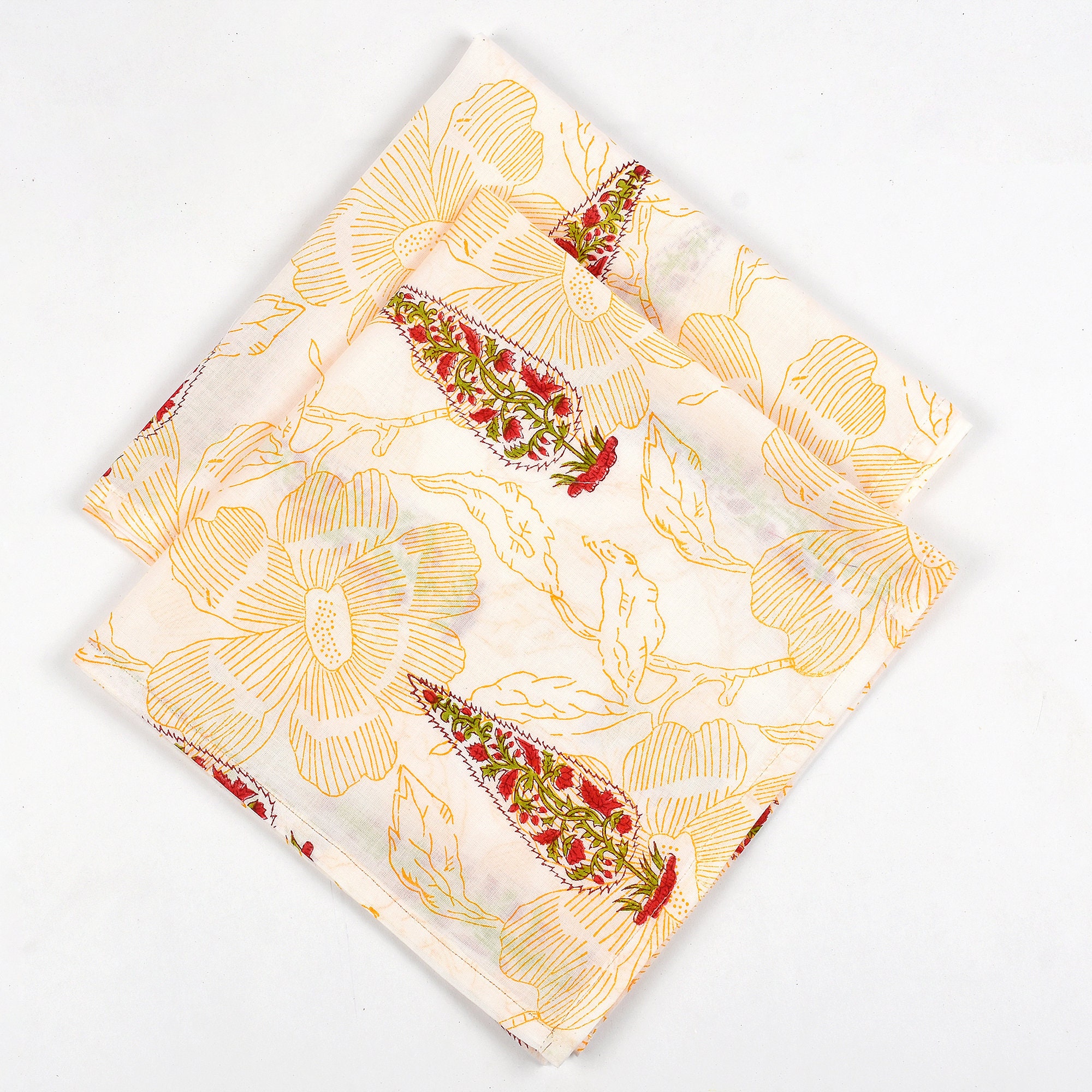 Fabindiahub Cotton Napkins Cloth Napkins Indian Block Print Etsy