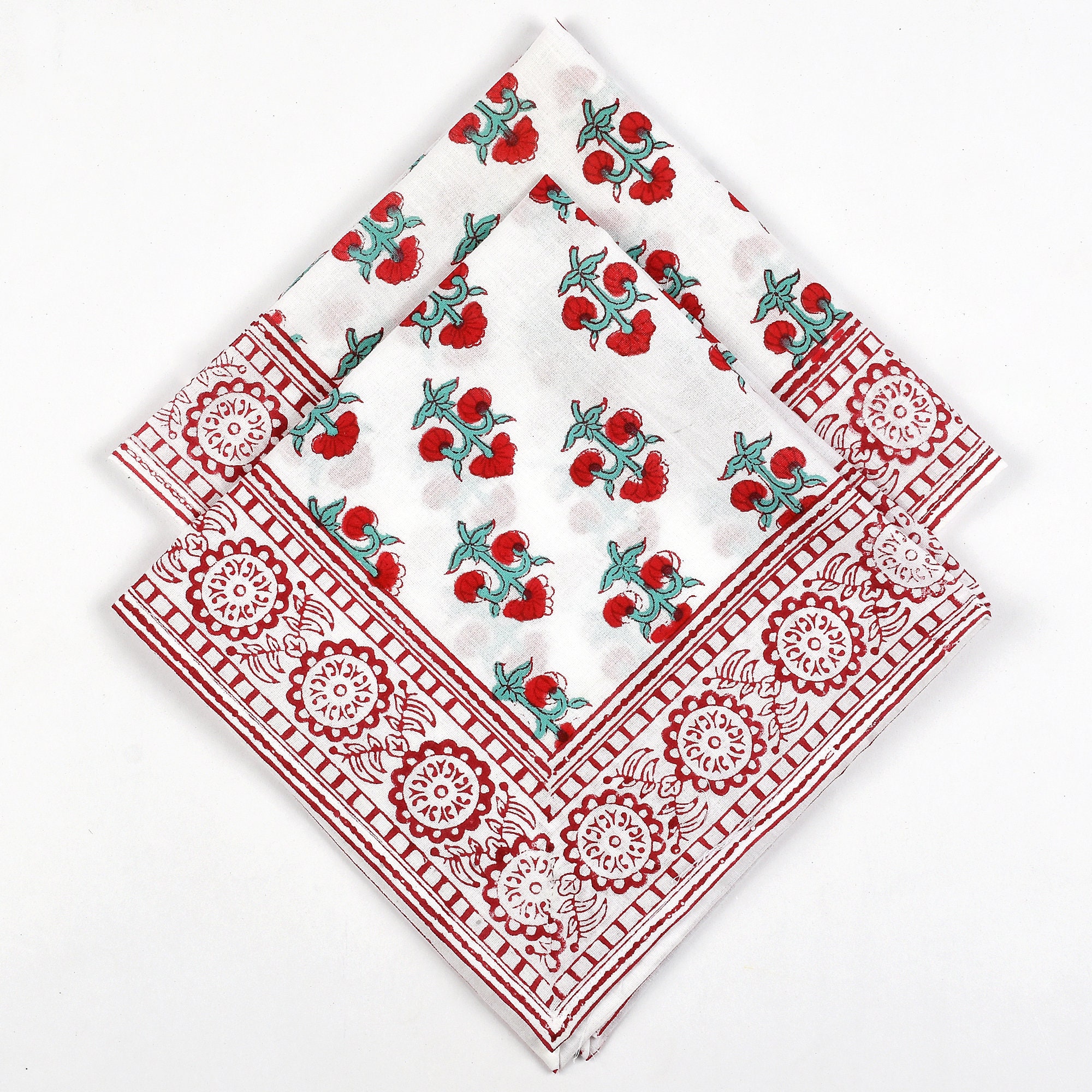 Hand Block Printed Napkins Cotton Fabric Napkins Cloth Etsy
