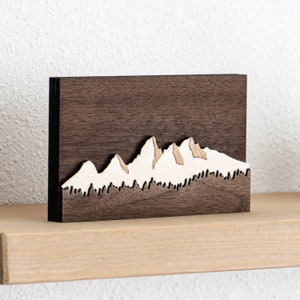 Mountain Wood Art | Mountain Gift | Camping and Hiking Gifts | Grand Teton National Park