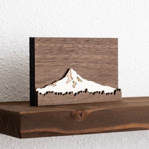 Mt. Hood Table Art | Hardwood Wall Art | Mini Hood Art | Oregon State Gifts | PNW Gifts