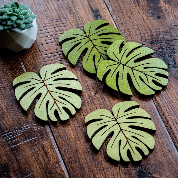 Monstera Leaf Coaster Set | Plant Lover Coaster Gift Nature Lovers Gift  Houseplants - Etsy