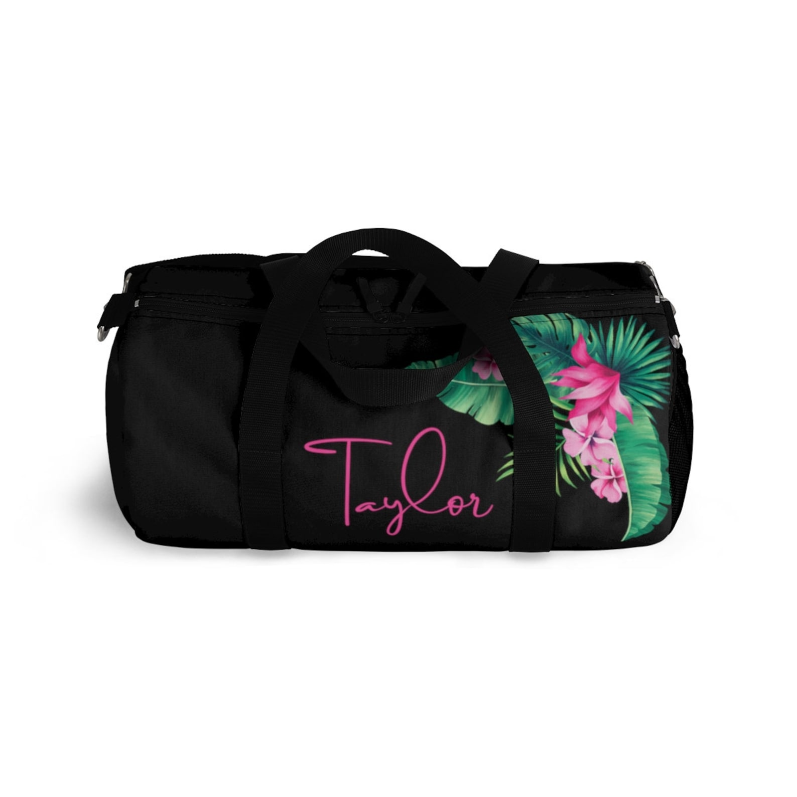Floral Fitness Bag Tropical Flowers Personalized Gym Bag Etsy