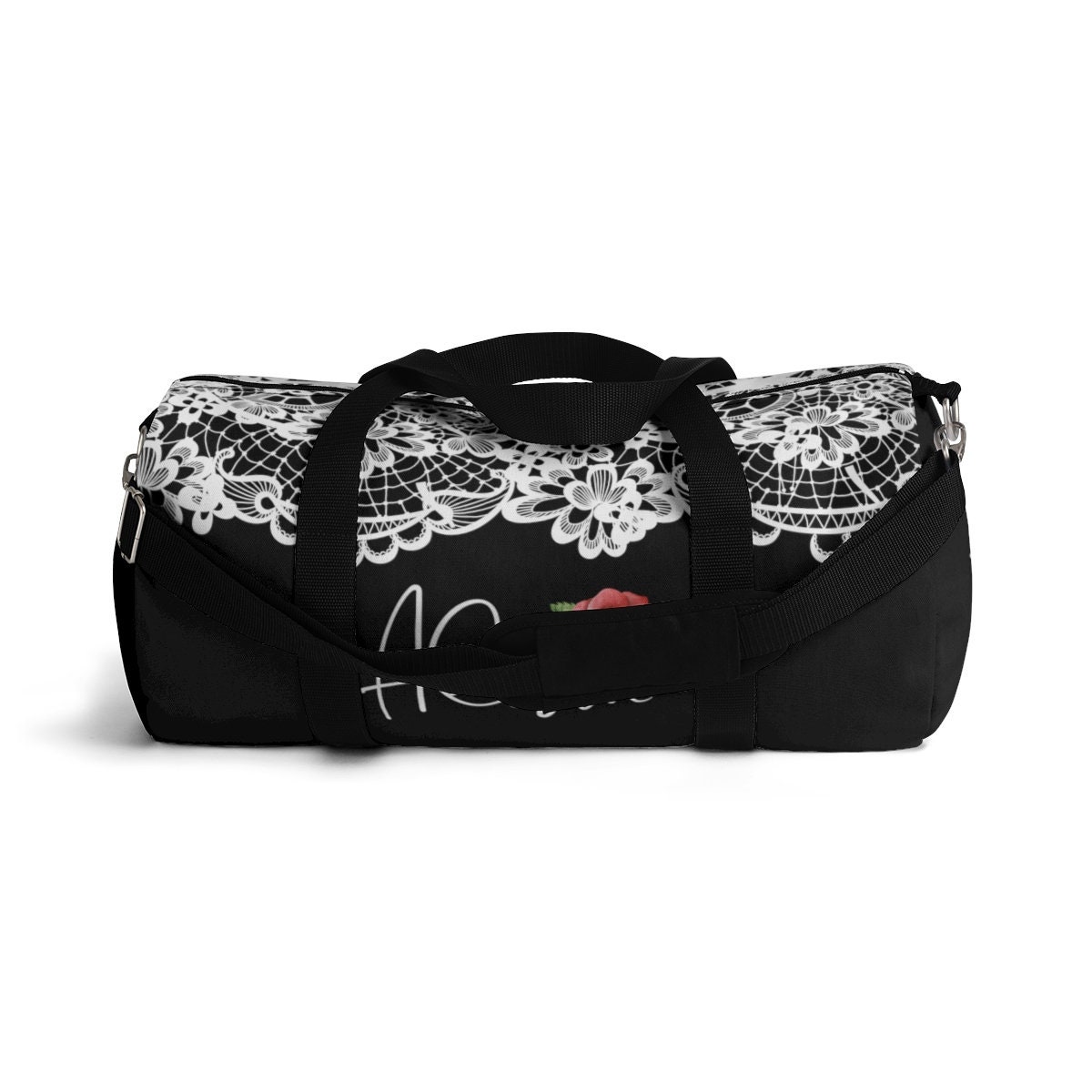 Fitness Bag Romantic Rose Lace Personalized Gym Bag Etsy
