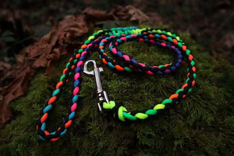 Paracord Dog Leash Round Braid Training Leash Etsy