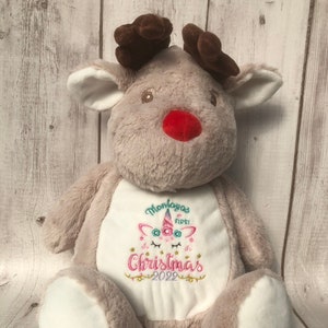 Personalised my first Christmas teddy, Christmas gift for children, Christmas 2022 keepsake teddy bear, Christmas stocking stuffer for kids,