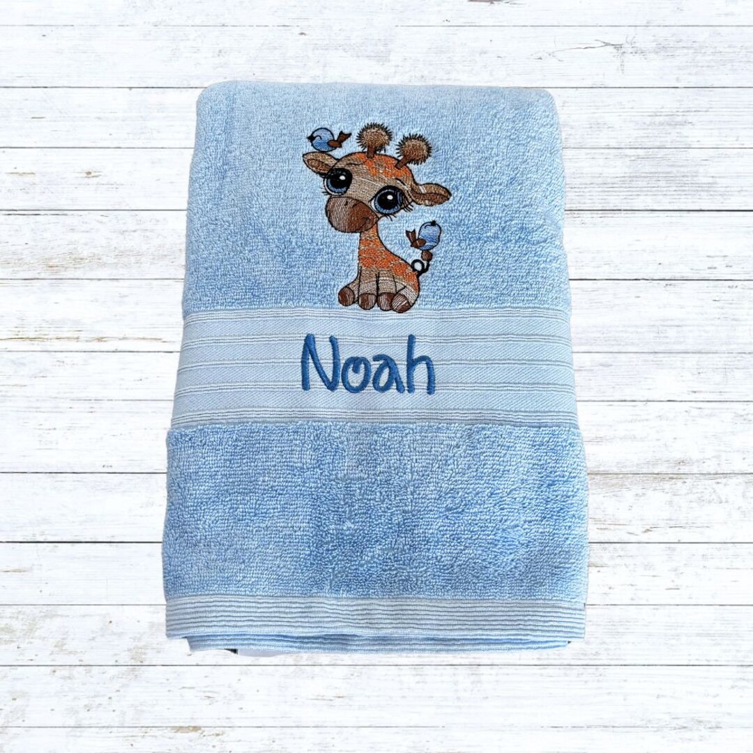 Personalized Kids Bath Towel: Embroidered, Custom Gift for Baby, Child ...