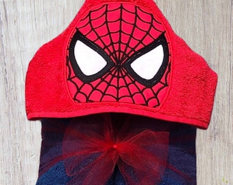 SpiderMan hooded towels for kids, toddler boy gifts age 2, Christmas stocking stuffer for boys, hero bath towel for babies, baby shower gift