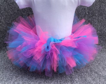 Pink, purple and aqua fairy tutu