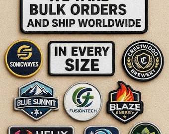 Création de logo personnalisée avec écusson brodé, écussons de logo personnalisés