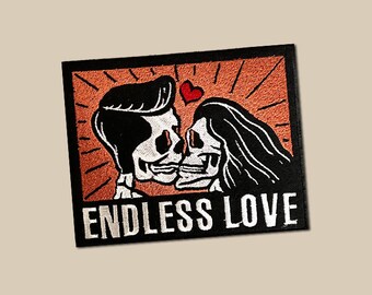 Endless Love geborduurde skeletpatch, bruidsjaspatch