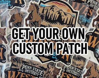 Custom Embroidered Patch – MC Biker Vest Logo – Iron On Sew On