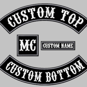 Custom Banners for Bikers, backpatch for bikers, Name tags, Motorcycle Club, Large Patch, Motorclub , Iron on custom patch, back patch