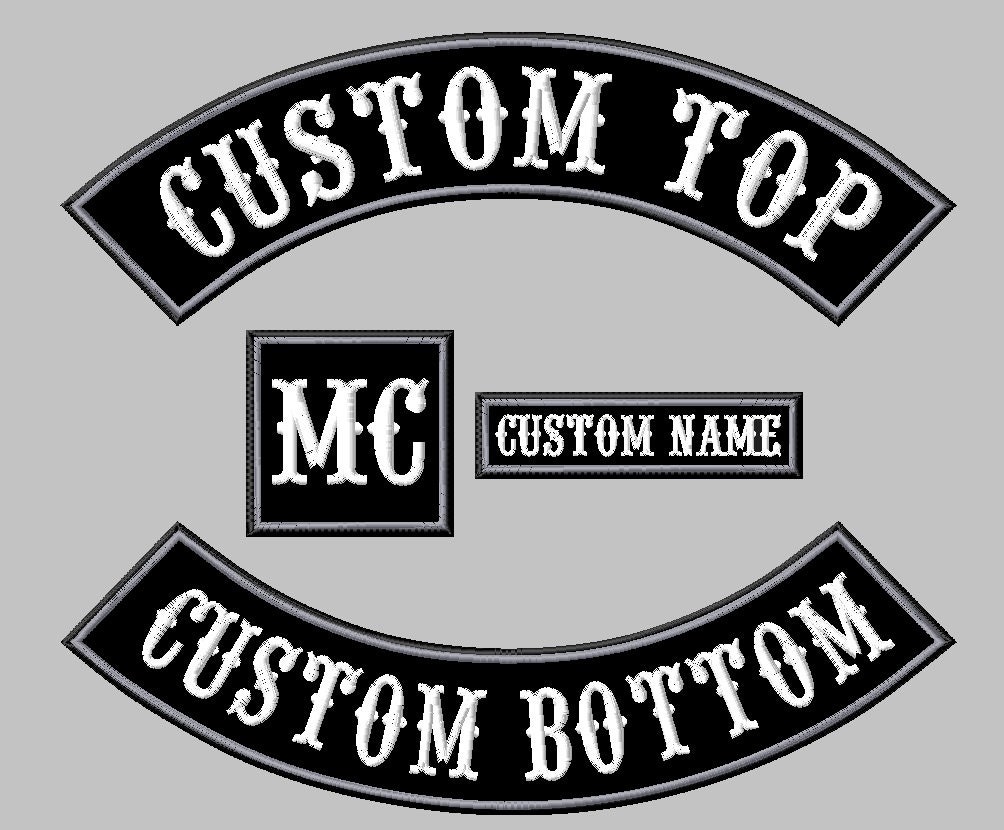 Custom Banners for Bikers, backpatch for bikers, Name tags, Motorcycle Club, Large Patch, Motorclub , Iron on custom patch, back patch