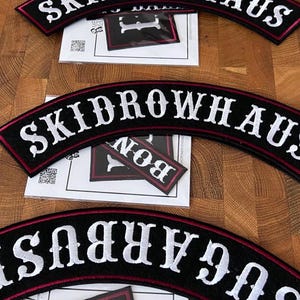 Curved Rocker Patch Custom Biker Rocker Patch Set - Large Motorcycle Vest Back Patches ...