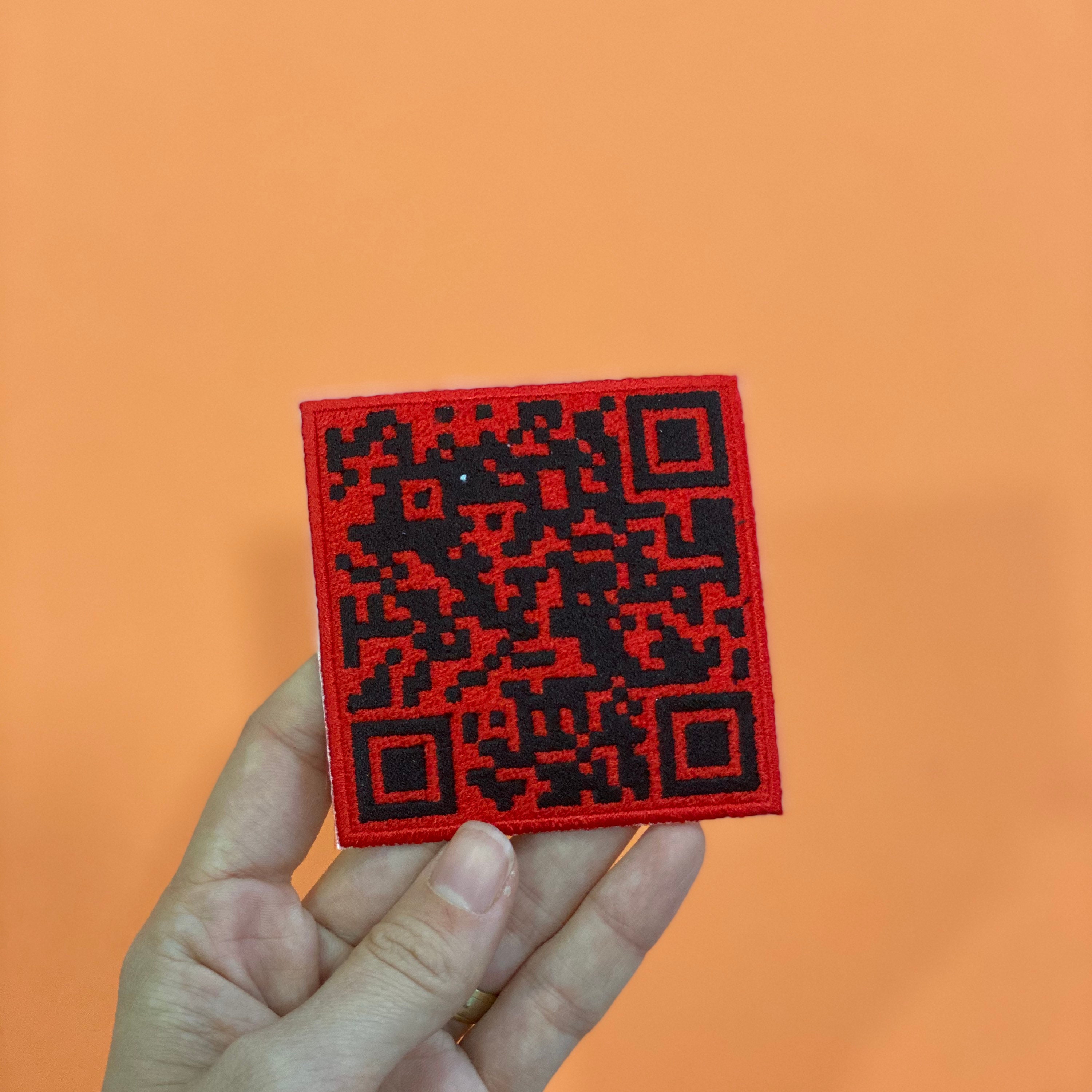 Custom QR Code Embroidered Patch Personalised QR Code iron Etsy
