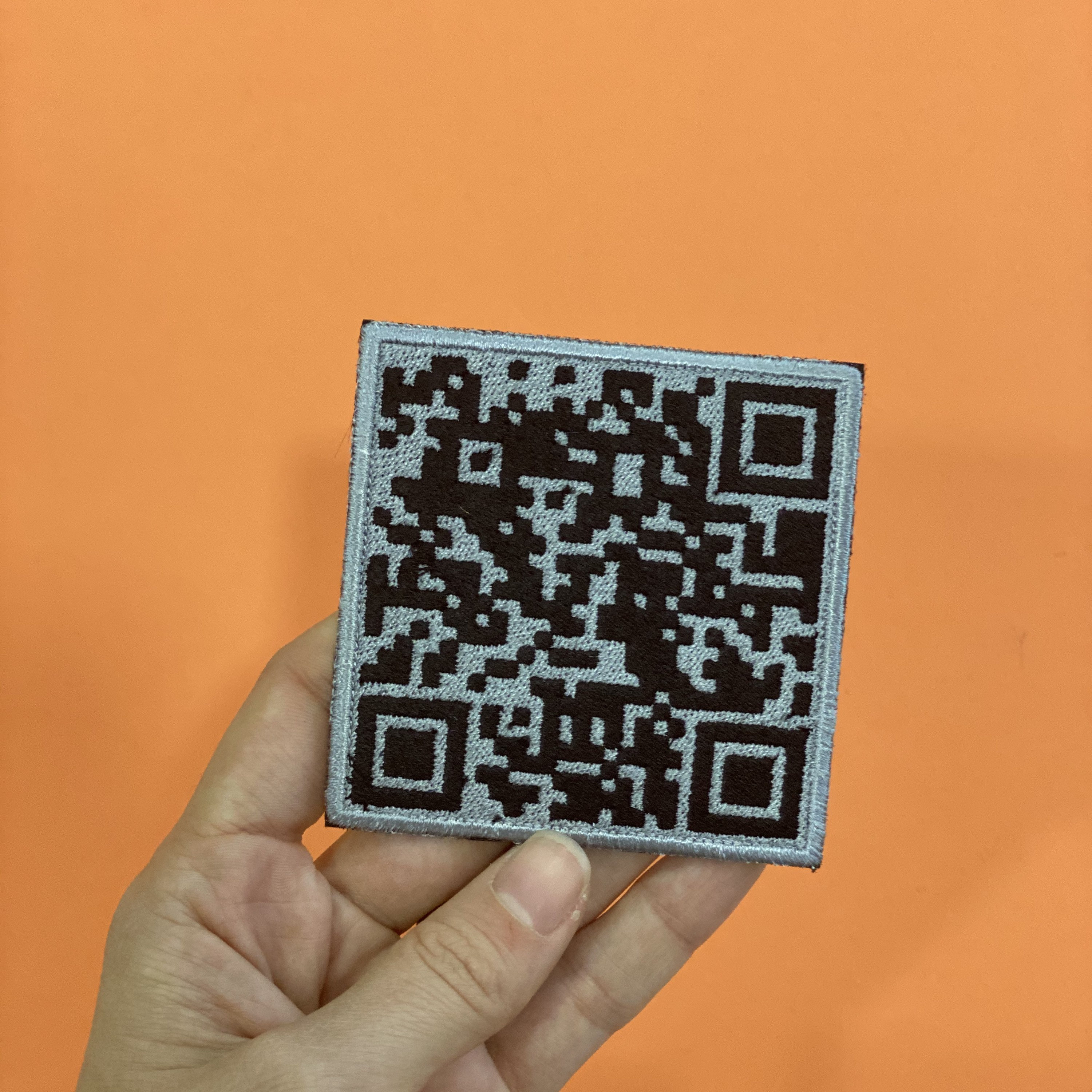 Custom QR Code Embroidered Patch Personalised QR Code Iron Etsy UK