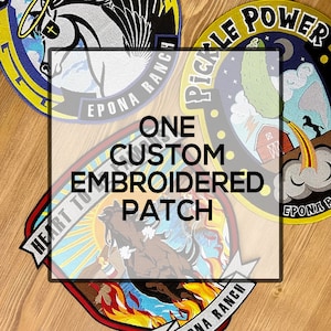 CUSTOM Embroidered Patch -  Iron On Sew-on Hook,  Personalized Business Logo, Design your own patch