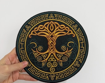 Large Celtic Tree of Life Embroidery Patch