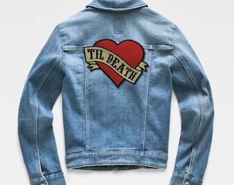 Till Death Heart Patch for Bridal Jacket