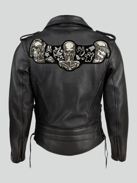 Womens biker clearance vest back patches