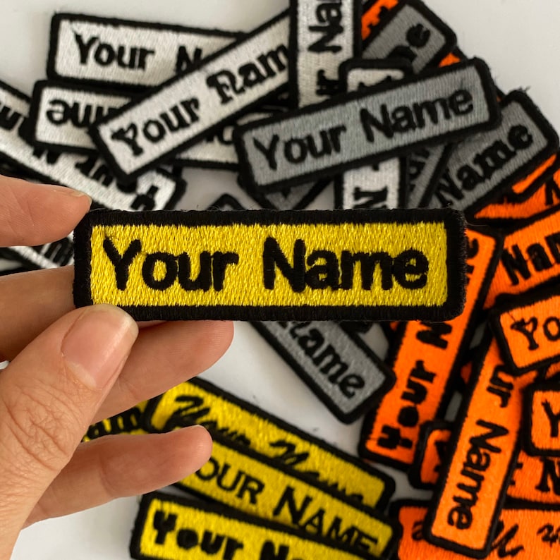 Custom Name Patch Personalized Patch Iron on Patch Back Etsy