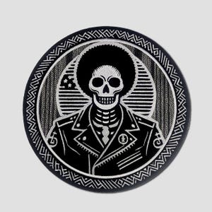 Biker Embroidered Iron On Patch for custom biker jacket, patch for jacket
