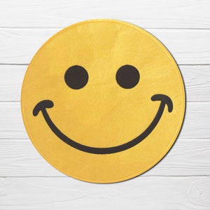 Large Embroidered Smile Face Patch, Iron On,  Sew On Patch, Embroidered Patch