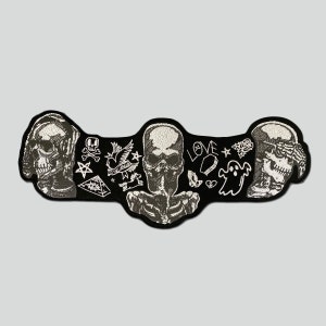 Grand patch arrière pour gilet de motard fer à repasser ou coudre sur patch brodé gilet de motard personnalisé