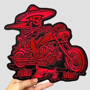 Biker patch, Large patch for bikers, Embroidered Patch, Backpatch for biker vest