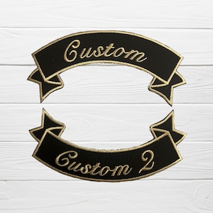 custom embroidered banner, patch for bridal denim jacket, couple patches, love patch, backpatch, iron-on, Custom Rocker