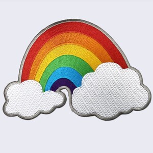 Rainbow Embroidered Iron- On Patch