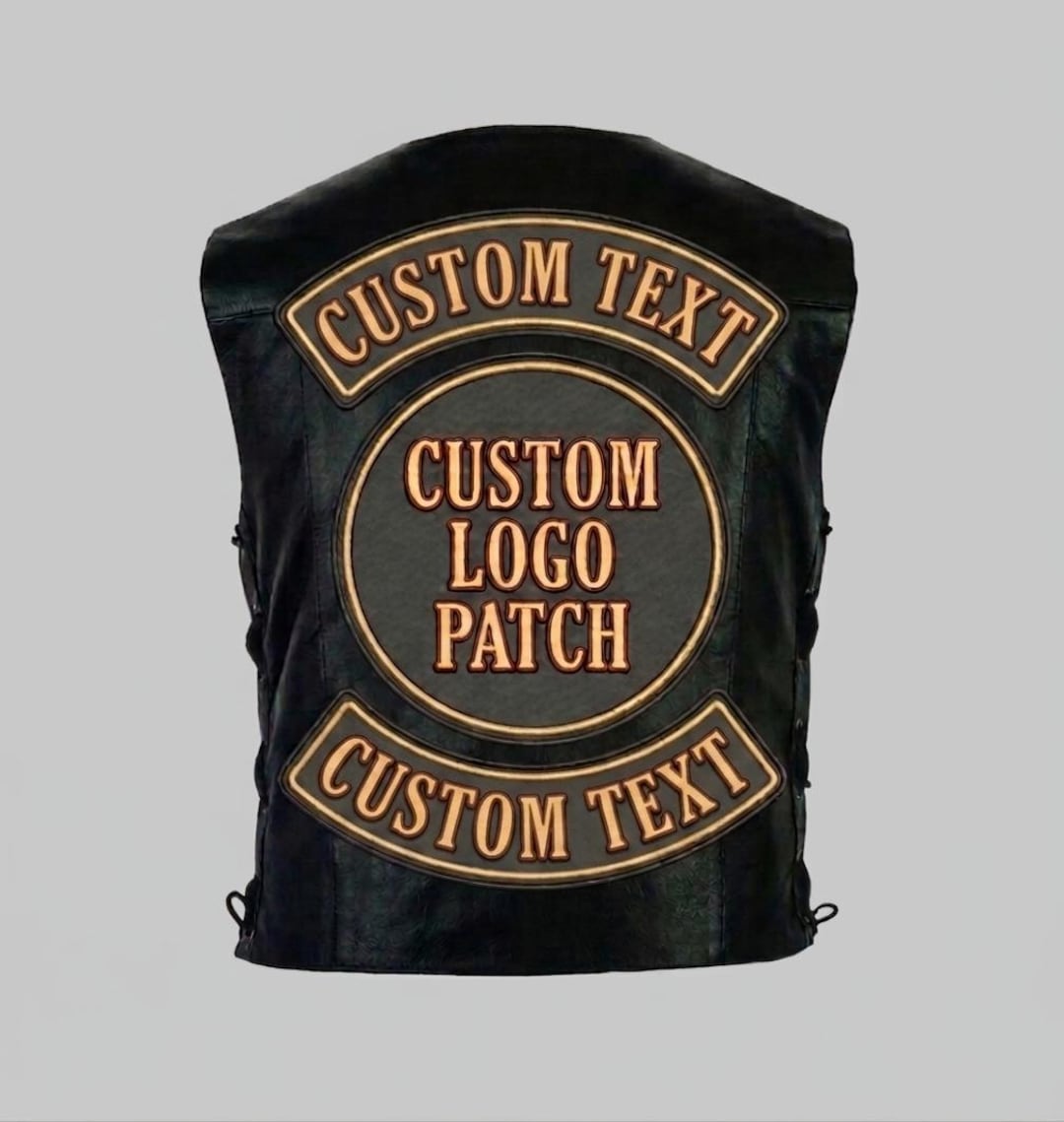 Distance Rider Back Patch Custom Back Patch Set, Embroidered Rocker and Centre Patch for Biker ...